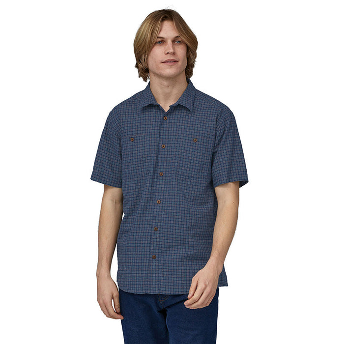 Step Shirt - Rainfall Plaid: Stone Blue - Herr