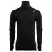 doublewool polo w-zip - herr - jet black marengo