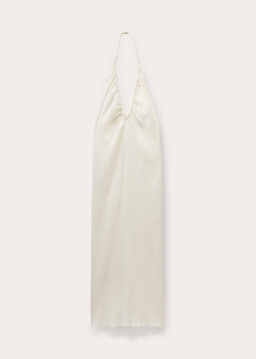 Parchment Silk/Cotton Textured Dress