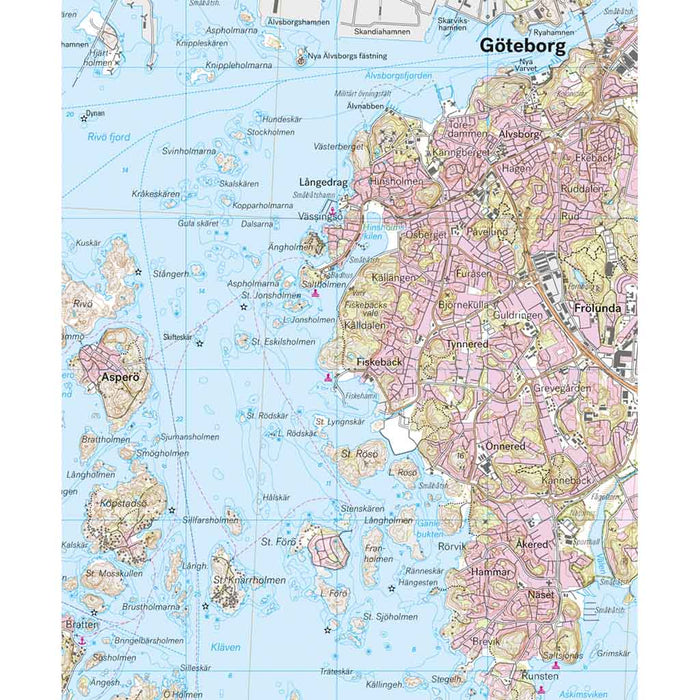 Norra Göteborg 1:50.000 - Karta