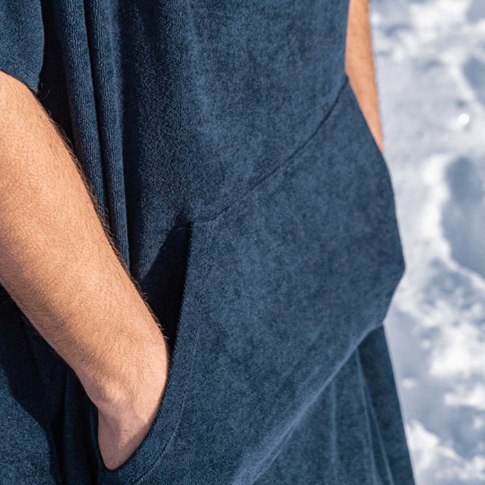 Terry Surf Poncho - Dark Blue - Unisex