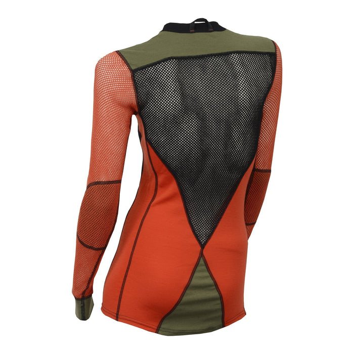 WoolNet Hiking Crewneck - Jet Black/Poinciana/Capulet Olive - Dam - Vindpinad
